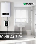 Water Pressure Booster Pump With 32 PSI 115V Automatic Variable Speed And CCS Low Flow Auto Start installed in bathroom