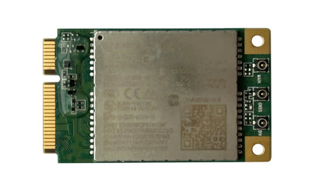 EG25-G Mini PCIe LTE 4G Module for LED Displays Ready to Plug In, showing card edge connectors and circuitry