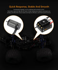 Beefy Motor And E6 Sensored Brushless ESC Combo for RC cars with 200 Amp continuous current, shown with internal components overview