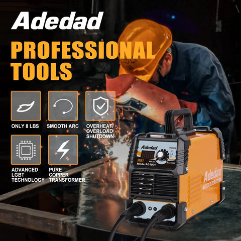 160Amp 110 220V Stick Arc Welder With IGBT Inverter LCD Display MMA Welder Built In Hot Start And ARC Force Portable Electric Welder on workbench