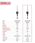 Custom Spincast Reel And Rod Combo With 6 Foot Two Piece Fiberglass Rod EVA Handle Quickset Anti Reverse Bite Alert Red Finish Size 30 For Easy Freshwater Fishin with model comparison chart