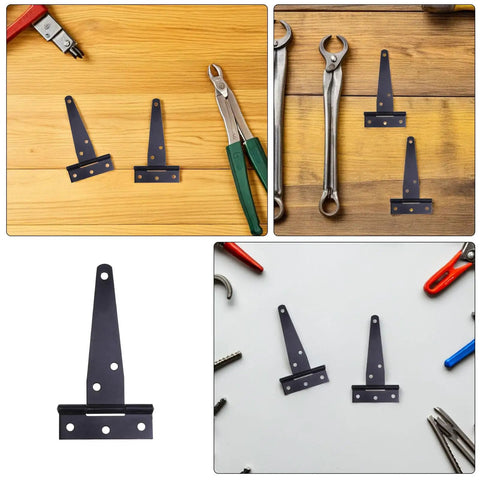 8 Pack Beefy Heavy Duty T Hinges With Screws For Outdoor Gates And Fences Iron Construction For Barn Doors And Large Cabinets