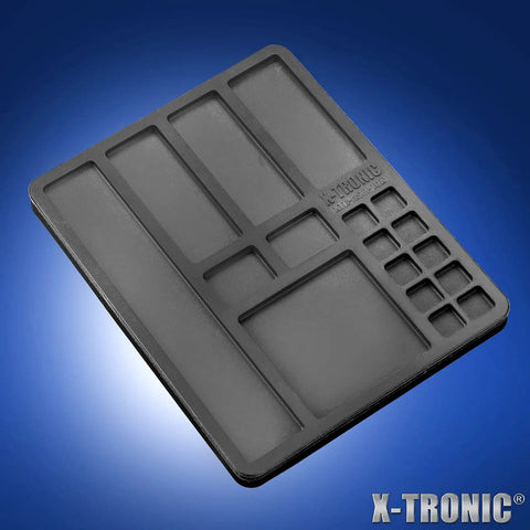 Black silicone mat for 75 Watt Soldering Station Kit With Mini Mag Lamp And 4 Helping Hands Dual Digital Displays