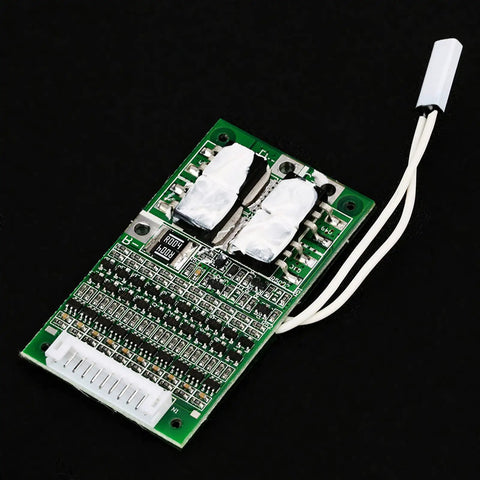 Hassle Free 36V 10S Lithium Battery BMS Featuring 30A Smart Balancing Protection Board with connectors for E Bike and skateboard.