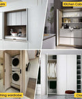 Heavy Duty Pocket Door Hardware Kit With DIY Friendly Hidden Sliding System and Pivot Hinges for kitchens and wardrobes