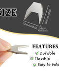 Heavy Duty Metal Drawer Stops For Dresser Track Guide Glides 24 Pack, alloy steel size details, easy to install features.