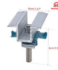 10 Pcs Solar Panel Clamps For Unistrut System And Mounting Bracket Kit Beefy Adjustable Wide PV Mid Mount Clips Aluminum Secure