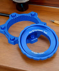 Lightweight Aluminum Center Lock Tool Adapter for Bikes on Wooden Surface