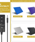 Heavy Duty 12V AC Adapter Wall Charger Power Cord Built Tough For Seamless Daily Plugs Compatible With Eooo Ultra Thin 11.6 Inch Laptop and PC models with multiple color options.