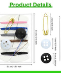 On The Go Travel Sewing Kit With Needles, Threads, Buttons And Pins, Six Color Thread Sets, 100 Sets, Ultra Compact And Lightweight