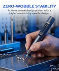 Hand using Cordless Rechargeable Engraving Pen With LED Light 18000 RPM High Precision Electric Engraver for metal work