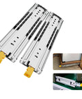 Heavy Duty Drawer Slides With Lock 44 Inch Side Mount Full Extension For Thick Drawers And Cabinets 1 Pair Built To Last In Tough Environments With Smooth Quiet Operation And Steel Construction, locking steel drawer slides