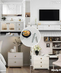 Laid Back Coastal Sunset Beach Shell Cabinet Knobs Four Pack displayed in bathroom, living room, bedroom, and study room settings.