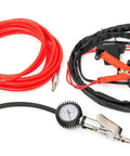 Tough As Nails Portable 12V Dual Cylinder Air Compressor Pump 150 Psi And 6 16 Cfm Fast Tire Inflator hoses and pressure gauge setup.