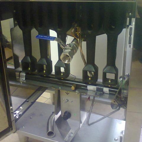 Pilot tube assembly kit: stainless steel flexible 1/4 in x 36 in with compression fittings installed in gas appliance
