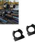 Heavy Duty Fishing Rod Holder 2 Pack Roof Rack T Slot Mount for Trucks And Cars with rods secured during outdoor trips.