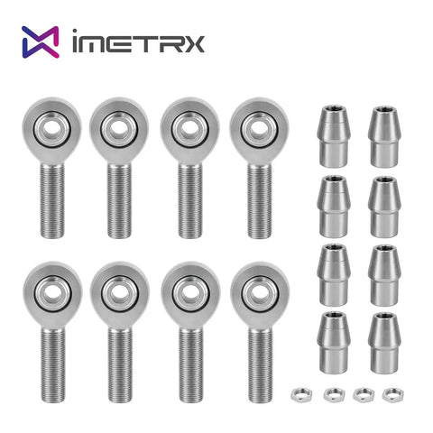 Heavy Duty Five Eighth Inch Heim Joints Rod End Kit with heat treated body, jam nuts, and tube adapters for Panhard bars.