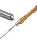 Top Notch M2 High Speed Steel Cryogenically Treated Bowl Gouge For Woodturning with beech wood handle and steel blade.
