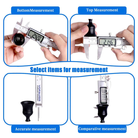 Pro Grade Digital Caliper With Stainless Steel Build, Large LCD Screen, IP54 Splash Proof, Auto Off, 6 Inch 150mm Vernier Micrometer Caliper Tool For Accurate Measurements displayed measuring various items