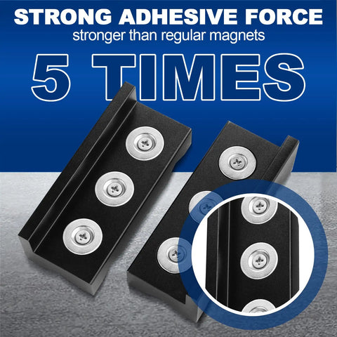 Aluminum 4 Inch Vise Jaws Pads And Nylon Soft Vise Jaws For Bench Vise Magnetic Jaw Covers Non Scratch Protection 4 Inch Fit 2 Pairs For DIYers And Car Buffs, black magnetic jaws