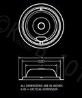 USA Made Porcelain Cooktop Drip Pan Replacement Set For GE 6 Inch And 8 Inch Pans Four Piece Kit dimensions diagram