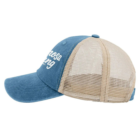 Dope Lightweight Cotton Baseball Cap Bundle For Men And Boys, Lake Blue Plus Extra Colors, side view, trucker style, mesh back