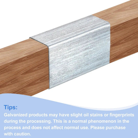 Square Pipe Fitting Kit For Outdoor Gazebo And Patio Galvanized Steel Brackets For 2.4 X 1.6 Inch Lumber Woodworking Base Supports Durable Heavy Duty Construction Weather Resistant 2 Pack