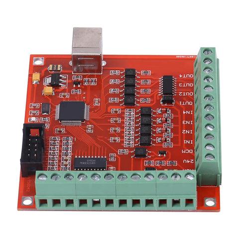 4 Axis CNC Motion Controller Board For Stepper Or Servo Motors 100KHz High Speed USB Drive Controller with green ports