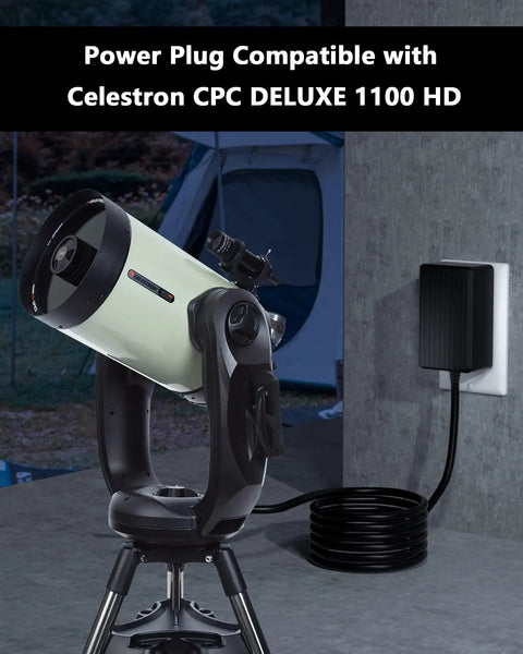 10 Feet Long Replacement AC Power Adapter Cord For NexStar Telescope Series plugged into NexStar telescope outdoors