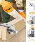 Heavy Duty 304 Stainless Steel C Clamp Set Of 2 Tiger Woodworking Clamps with wide jaws securing wood for carpentry.