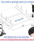 Top Shelf Transport Chair Back Cushion Replacement 19 Inch Wheelchair Back Upholstery Panel with mounting kit and instructions.