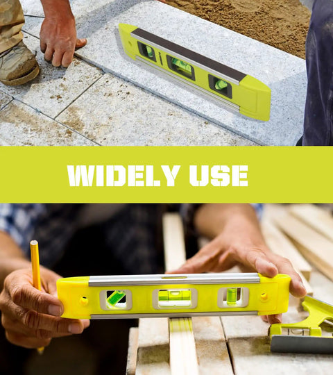 Hella Durable Magnetic Torpedo Level With Aluminum Reinforced Frame And Sweet Top View Green Bubbles For Dead On Measurements Anytime Around The House Or Shop