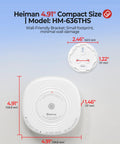 2 In 1 Smoke And Carbon Monoxide Detector With 10 Year Sealed Battery Dual Sensor Protection For Safer Home Easy Install Loud Alarms Smart Home Safety Upgrade, 4.91 in white