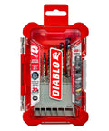 Demon Metal Drill Bit Set For Mild Hardened And Stainless Steel 15 Piece Versatile Drill Bit Kit in red plastic case