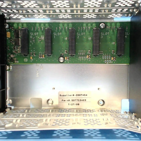 Inside view of ControlLogix 1756 A10 B Rack And Power Supply Bundle Featuring 1756 PA75 A For Industrial PLC Systems slots