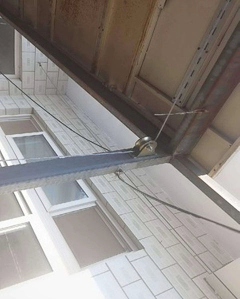 Installed V Type Groove Sliding Gate Roller Wheel Set With Dual Bearings, Heavy Duty Steel Track Caster for Wire Rope Rail