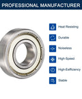 HiPicco R8ZZ deep groove ball bearing, 1/2 in ID x 1-1/8 in OD x 5/16 in width, chrome steel, double shielded, pre-lubricated