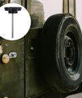 Spare Tire Clamp Bolt Replacement For Cars Universal Fit Hold Down Hardware shown with vehicle mount