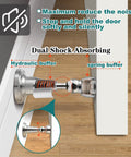 Sturdy Magnetic Door Stop With Hydraulic Shock Absorption And Soft Catch Magnet Keeps Doors Open With No Slam, wall mount diagram