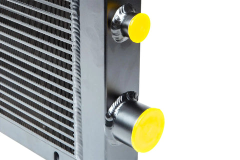 Mobile Hydraulic Oil Cooler With 12V DC Fan And Shroud For Hydraulic Systems And Transmission Coolers, 79 GPM, SAE 12 Ports, 11K To 17K Heat Rejection, 250 PSI, Part 258529