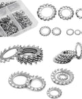 Stainless Steel External Star Washer Kit 304 Grade, 300 Pcs Metric Fastener Set With Sizes M2.5 to M12 detailed view