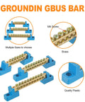 Grounding Bus Bar 10 Positions Brass Wire Screw Terminal Block For Marine Industrial Gear And Distribution Cabinets Pack Of Four