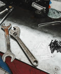 Heavy Duty Wall Anchors Kit With Stainless Steel Expansion Screws 100 Sets Large Thread For Thick Drywall Black Plastic Housings, screws and anchors on workbench