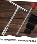 Water Stop Pin Tool With Wrench For Quick Plumbing Leak Fixes And Damage Prevention Durable Pin System Easy To Use Plumbing Kit on wood surface