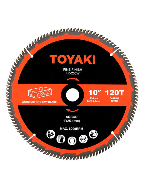 10 Inch 120-Tooth Miter Saw Blade With 1 Inch Arbor Pro Grade Ultra Fine Finish For Woodworking, Ideal for multiple saws