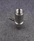 Metal waterjet mixing chamber component with threaded interior and side inlet nozzle