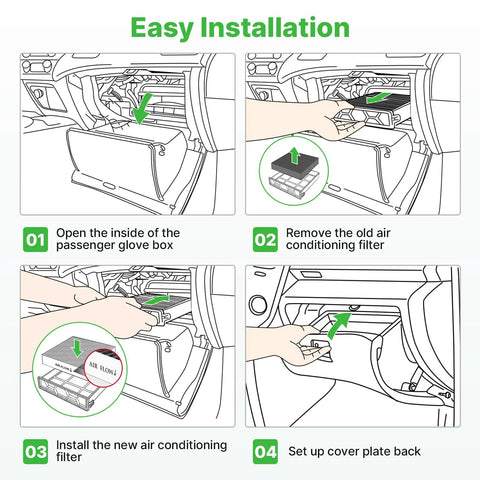 Installation steps for Engine And Cabin Air Filter Kit For 2010 To 2024 Toyota 4Runner And 2010 To 2023 Lexus GX460 High Efficiency Air Filter Set