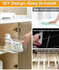 Total Game Changer Pull Out Cabinet Rails Kit Smooth Glide Drawer Slides 8 Pack Heavy Duty ABS Plastic Basket Organizer Guide in use during installation.