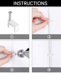Installation guide for 100 Pack 8mm Ethernet Cable Clips With Nails For Cat6 Cat7 Flat Cables White Durable UV Stabilized Plastic Cord Holders