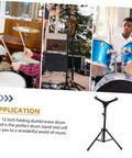 Heavy Duty Adjustable Snare Drum Stand with thick alloy chassis for musicians ensuring stability during practice.